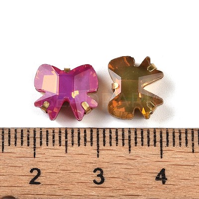Bowknot Sew On Rhinestones GLAA-A013-01G-1
