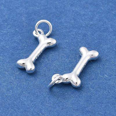 925 Sterling Silver Dog Bone Charms STER-D302-14S-1