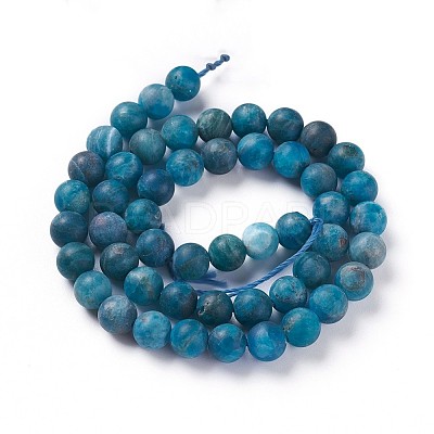 Natural Apatite Beads Strands G-F617-02-8mm-1