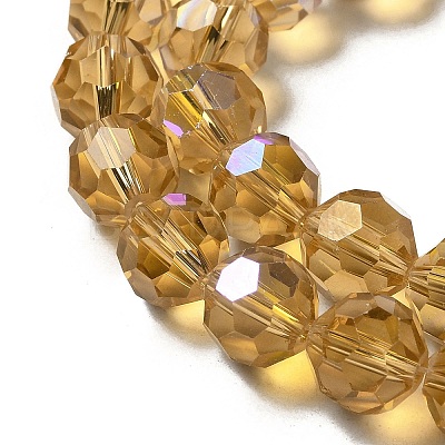 Electroplate Transparent Glass Beads Strands EGLA-A035-T10mm-L17-1