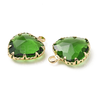 Brass with K9 Glass Pendants KK-C024-03KCG-1