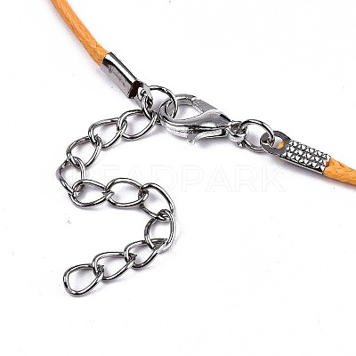 Waxed Cotton Cord Necklace Making LS-MAK-S034-023-1