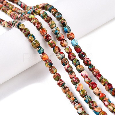Natural Imperial Jasper Beads Strands X-G-N342-62H-1