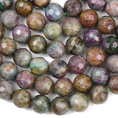 Natural Red Corundum Beads Strands G-K405-A01-10mm-1