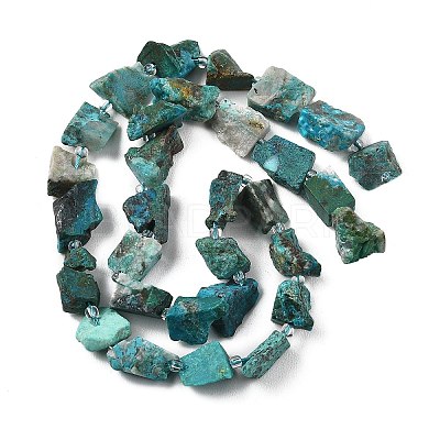 Raw Rough Natural Chrysocolla Beads Strands G-D101-A08-1