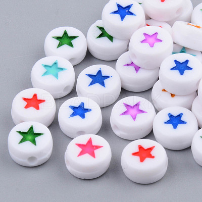 Opaque Acrylic Enamel Beads X-MACR-S273-34-1