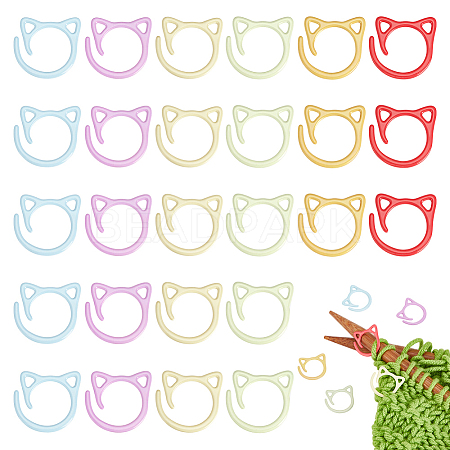 48Pcs 6 Colors Iron Knittings Tool DIY-UN0007-63-1