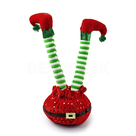 Christmas Cloth Elf Leg Ornaments LS-DJEW-M007-02B-1