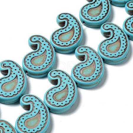 Synthetic Turquoise Dyed Beads Strands G-A218-01B-1