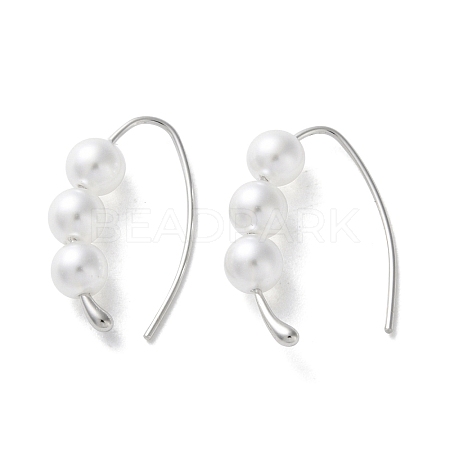 999 Fine Silver Dangle Earrings EJEW-P296-19P-1