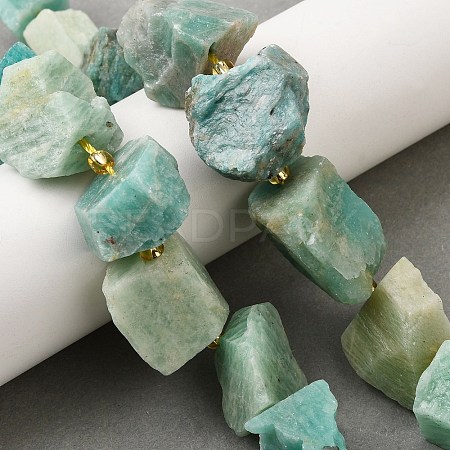 Raw Rough Natural Amazonite Beads Strands G-Z087-B24-1