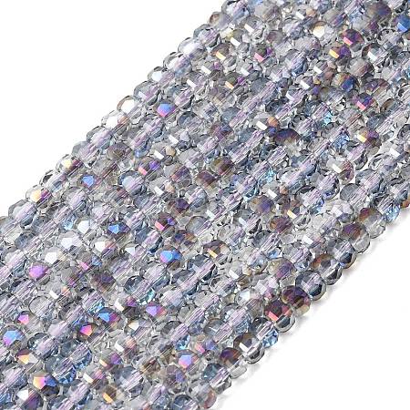 Electroplate Glass Beads Strands GLAA-Q105-03V-1
