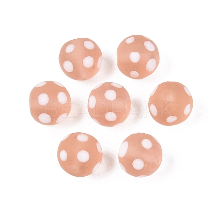 Frosted Handmade Lampwork Beads LAMP-Q039-10D-1