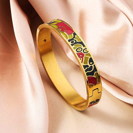 304 Stainless Steel Enamel Bangles FS-WG30162-16-1