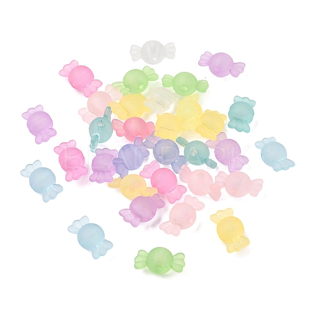 Frosted Transparent Acrylic Beads FACR-C001-01D-1