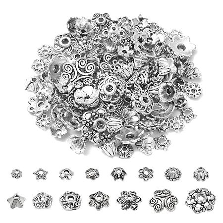 30G Tibetan Style Alloy Flower Bead Caps Sets TIBE-YW0001-30-1