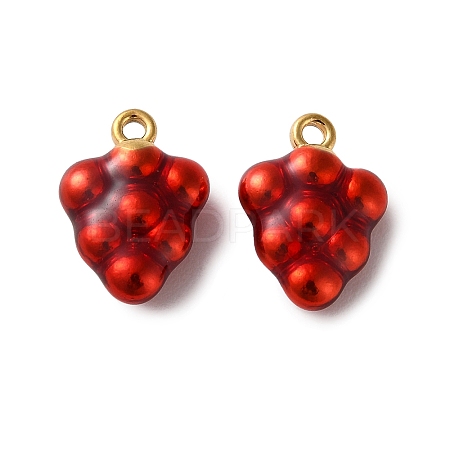 304 Stainless Steel Enamel Pendants STAS-B100-06G-05-1