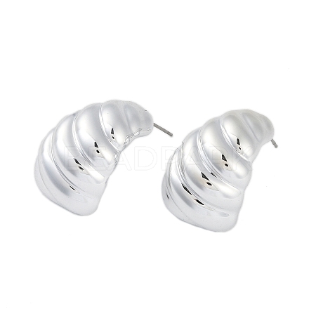 Teardrop CCB Plastic Stud Earrings for Women EJEW-Q382-02P-1