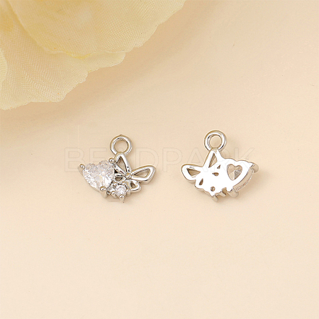 Brass Micro Pave Cubic Zirconia Charms PW-WG2EBF7-02-1