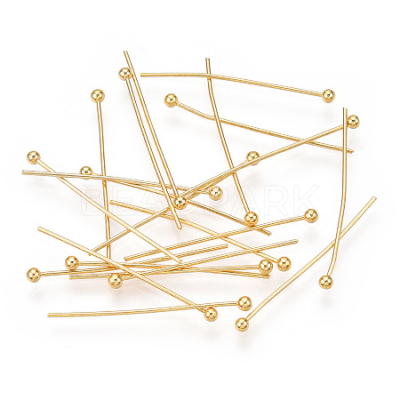 Brass Ball Head Pins X-KK-G331-10-0.6x25-1