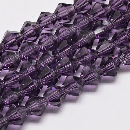 Imitate Austrian Crystal Bicone Glass Beads Strands LS-GLAA-F029-4x4mm-04-1