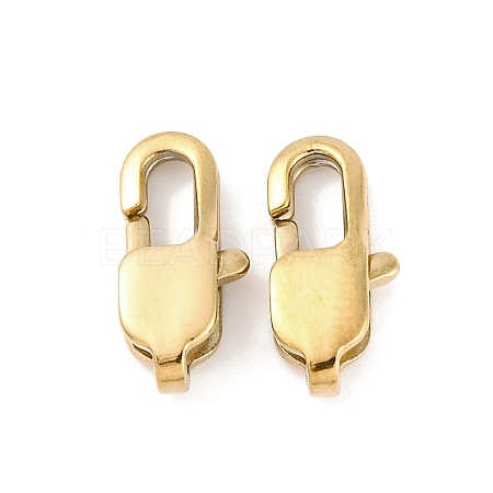 Ion Plating(IP) 304 Stainless Steel Lobster Claw Clasps STAS-F094-05A-G-1