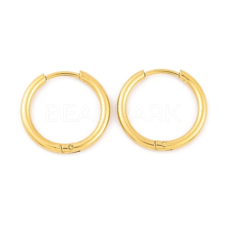 Ion Plating(IP) Round Ring 304 Stainless Steel Hoop Earrings for Women EJEW-G388-02B-G-1