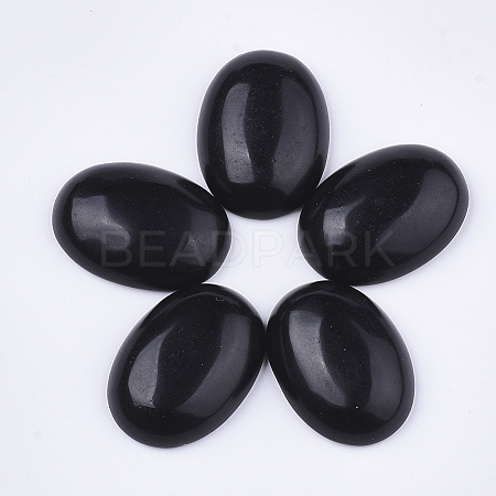 Natural Black Obsidian Cabochons X-G-S349-25A-02-1