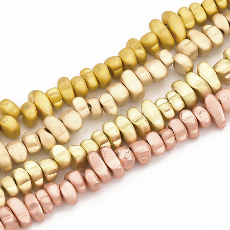 Electroplate Non-magnetic Synthetic Hematite Beads Strands G-T114-15-1