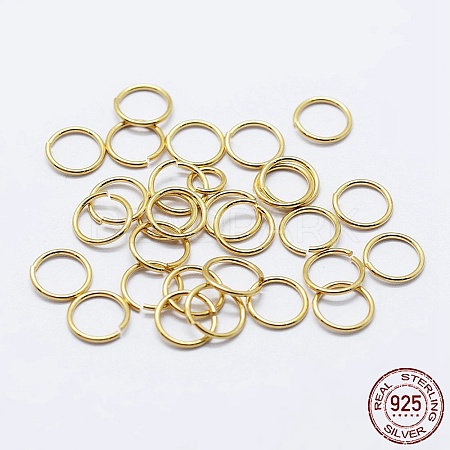 925 Sterling Silver Open Jump Rings STER-F036-02G-1x6mm-1