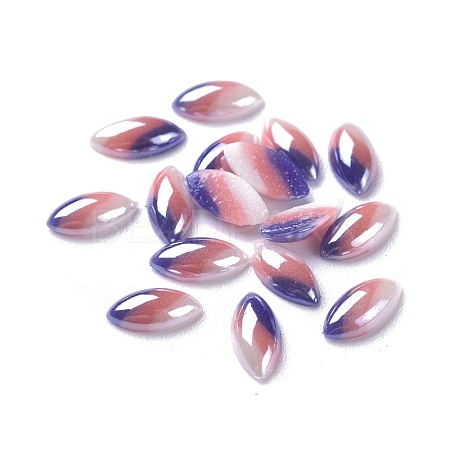 Opaque Glass Cabochons GGLA-S038-03F-4x8-1