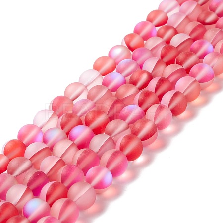 Synthetic Moonstone Beads Strands G-E573-01C-10-1