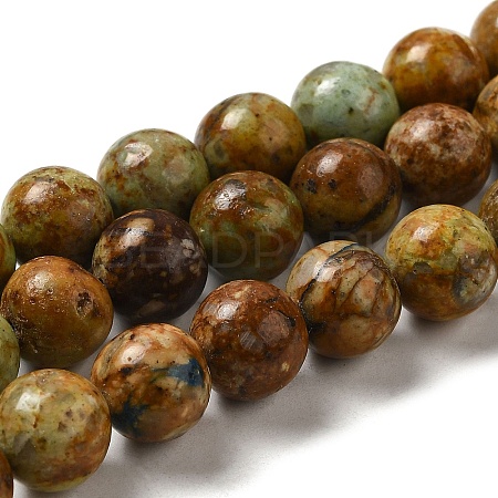 Natural Yellow Chrysocolla Beads Strands G-H298-A07-04-1