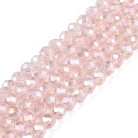 Electroplate Glass Beads Strands X-EGLA-A034-T8mm-B12-1