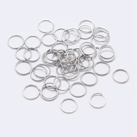 Anti-Tarnish Rhodium Plated 925 Sterling Silver Saw Cut Open Jump Rings STER-F036-02P-0.6x6mm-1