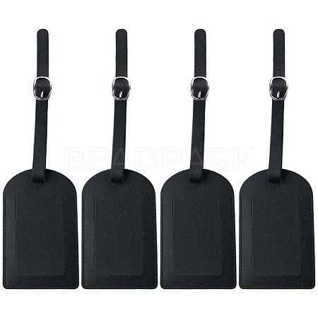CutHollow 4Pcs PU Leather Luggage Tag OFST-CL0001-01A-03-1