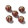 Vintage Porcelain Pumpkin Beads PORC-L080-H15-1