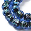 Handmade Foil Lampwork Beads Strands FOIL-K003-06B-19-4