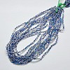 Electroplate Glass Beads Strands X-EGLA-J013-4x6mm-H03-2