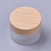 Frosted Glass Cosmetics Cream Jar AJEW-WH0104-50-1