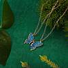 2Pcs Matching Butterfly Pendant Necklaces Set JN1033B-1-3