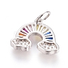 Brass Micro Pave Cubic Zirconia Pendants LS-ZIRC-G166-26P-2