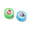 Printed Handmade Polymer Clay Beads CLAY-I016-08A-2