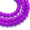 Baking Paint Imitation Jade Glass Round Bead Strands DGLA-Q021-10mm-27-1