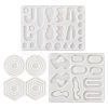 3Pcs 3 Style Hexagon & Round & Irregular Shape DIY Pendant Silicone Molds DIY-TA0006-40-2