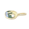Brass Enamel Pendants KK-F886-01G-04-2