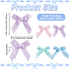 40Pcs 4 Colors Bowknot Polyester Ornament Accessories DIY-SP0004-80-2