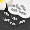 SHEGRACE Brass Micro Pave Clear Cubic Zirconia Pendants XGRQ2C218-408P-4