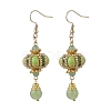 Lantern 304 Stainless Steel Synthetic Imperial Jasper Dangle Earrings EJEW-MZ00609-03-1