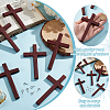 6Pcs Wooden Cross Wall Decoration AJEW-GO0002-23A-5